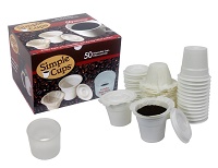 Disposable Cups for Use in Keurig Brewers - Simple Cups - 50 Cups