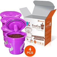 Eco4Cup 2.0 Reusable Cup for Keurig 2.0 - K300, K400, K500 Series and All Keurig 1.0 Series - 4 pcs