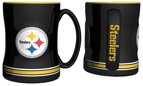 Pittsburgh Steelers 15 Ounce Sculpted Logo Relief Coffee Mug